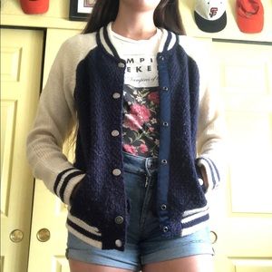 Vintage Inspired Letterman Sweater
